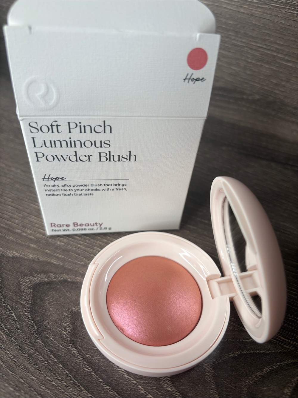 ❤️$ 17 NWT Rare Beauty Soft Pinch Luminous Powder Blush in Shade Hope 2.8g